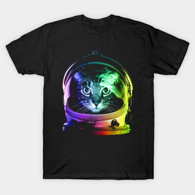 Space cat T-Shirt by clingcling